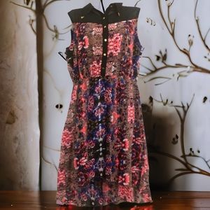 Printed Chiffon High Low Dress